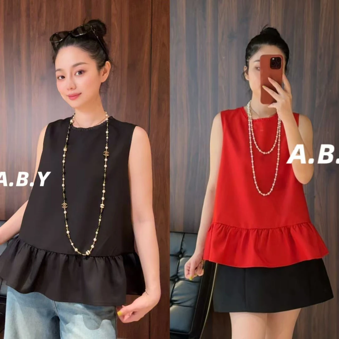 【挚友】荷叶边A版娃娃衫设计感气质上衣【250523-2】