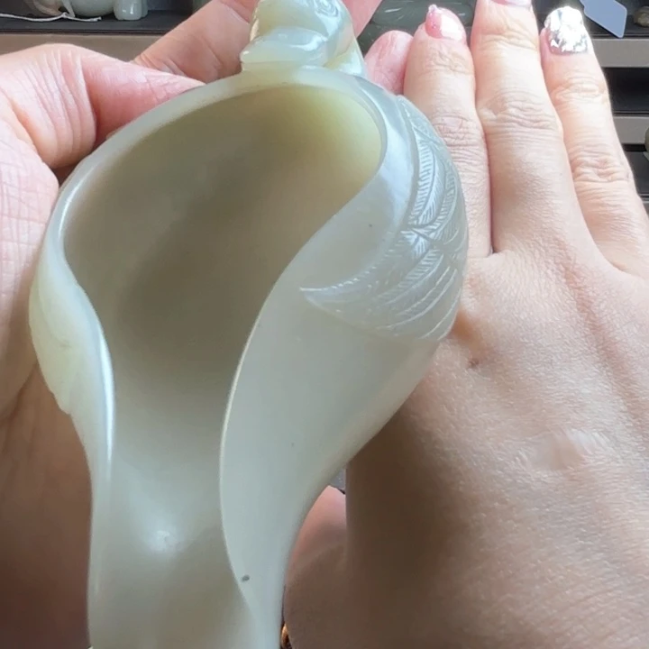 和田玉挂件未镶嵌浮**语