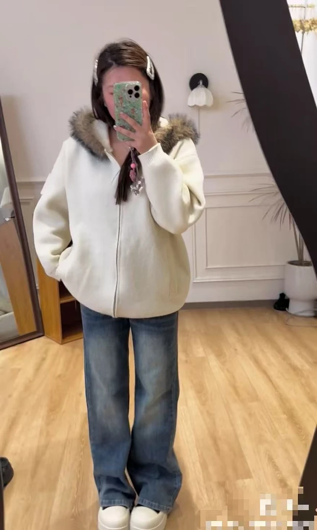 大码秋季显瘦毛衣外套22678