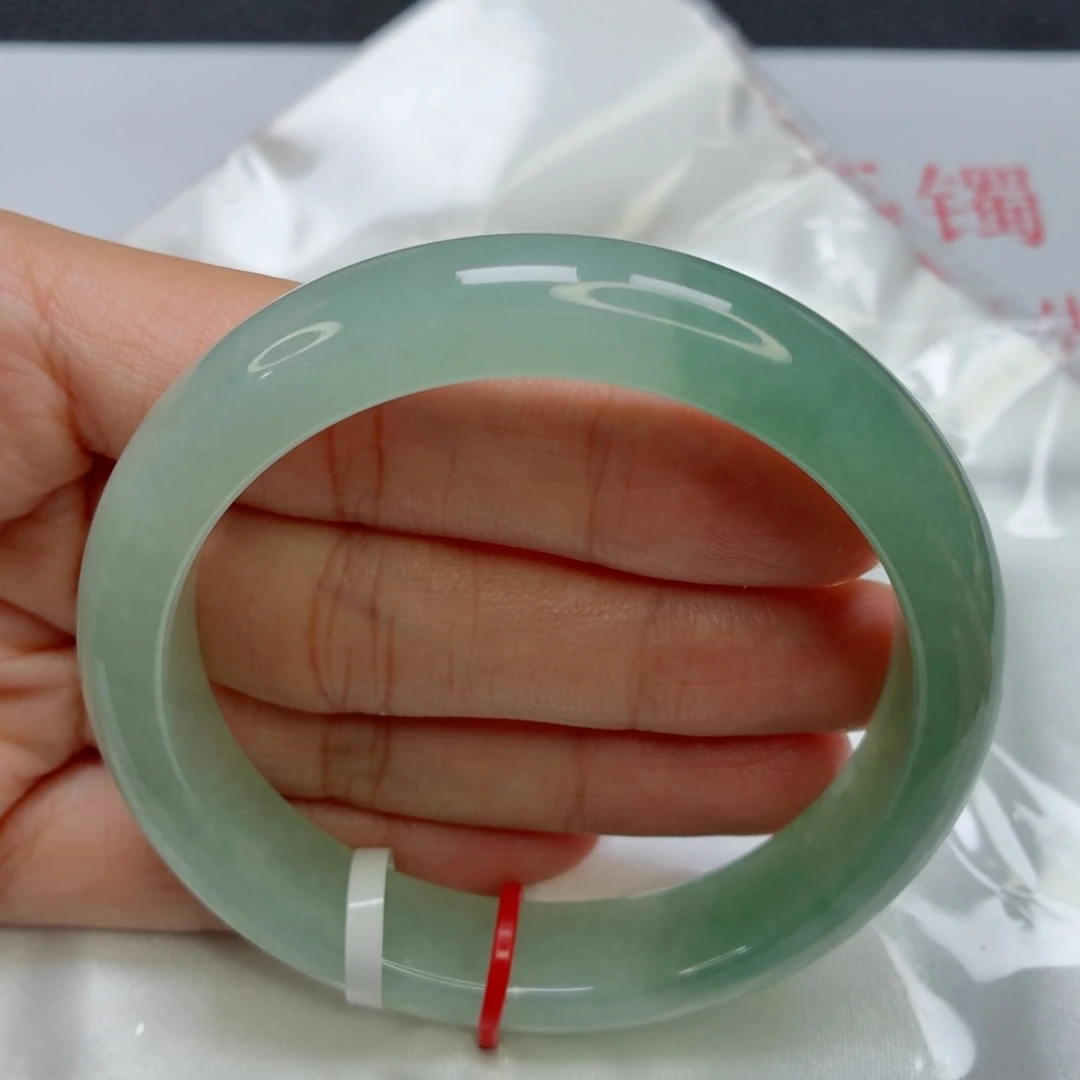 未镶嵌手镯翡翠老坑57圈糯冰半山水015