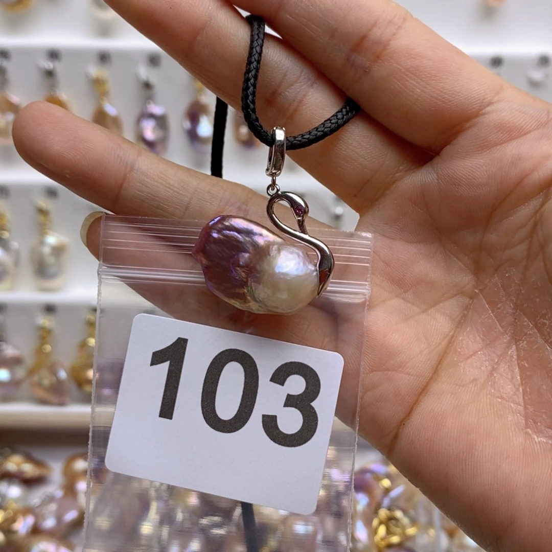 淡水珍珠颈饰银S925镶嵌103