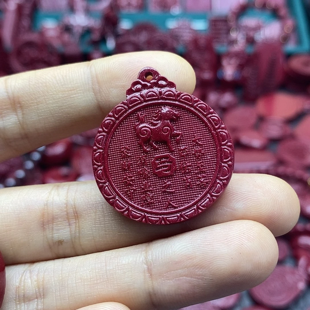 天然辰砂0000朱砂吊坠