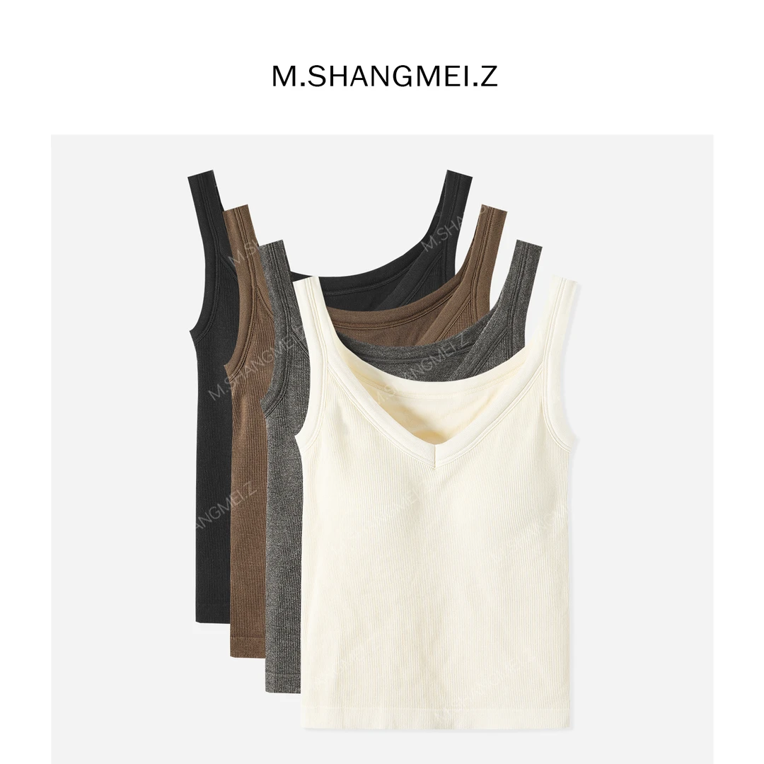 M.SHANGMEI.Z/沐熙美大哥加厚保暖通勤打底显瘦背心X113270