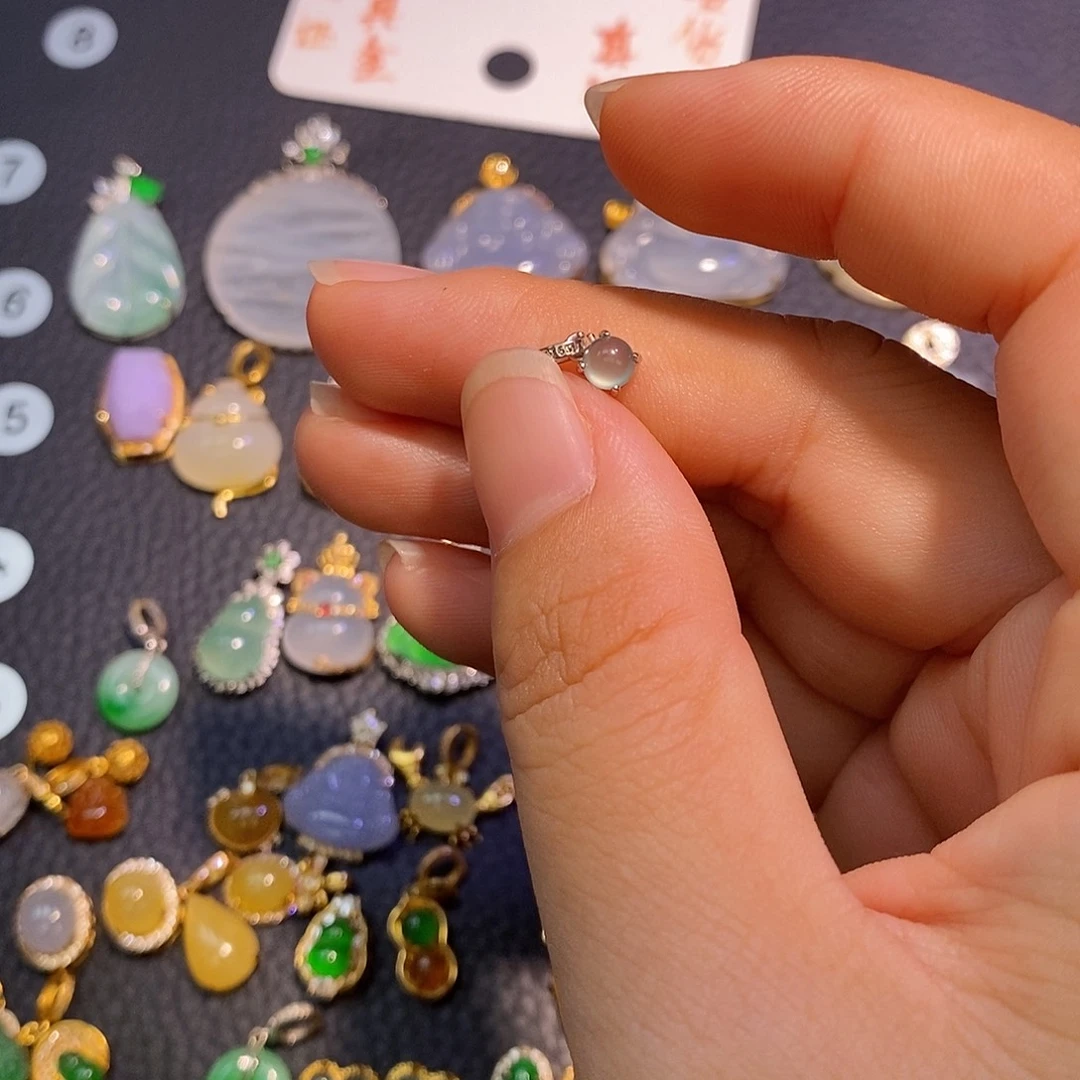 翡翠银S925镶嵌颈饰