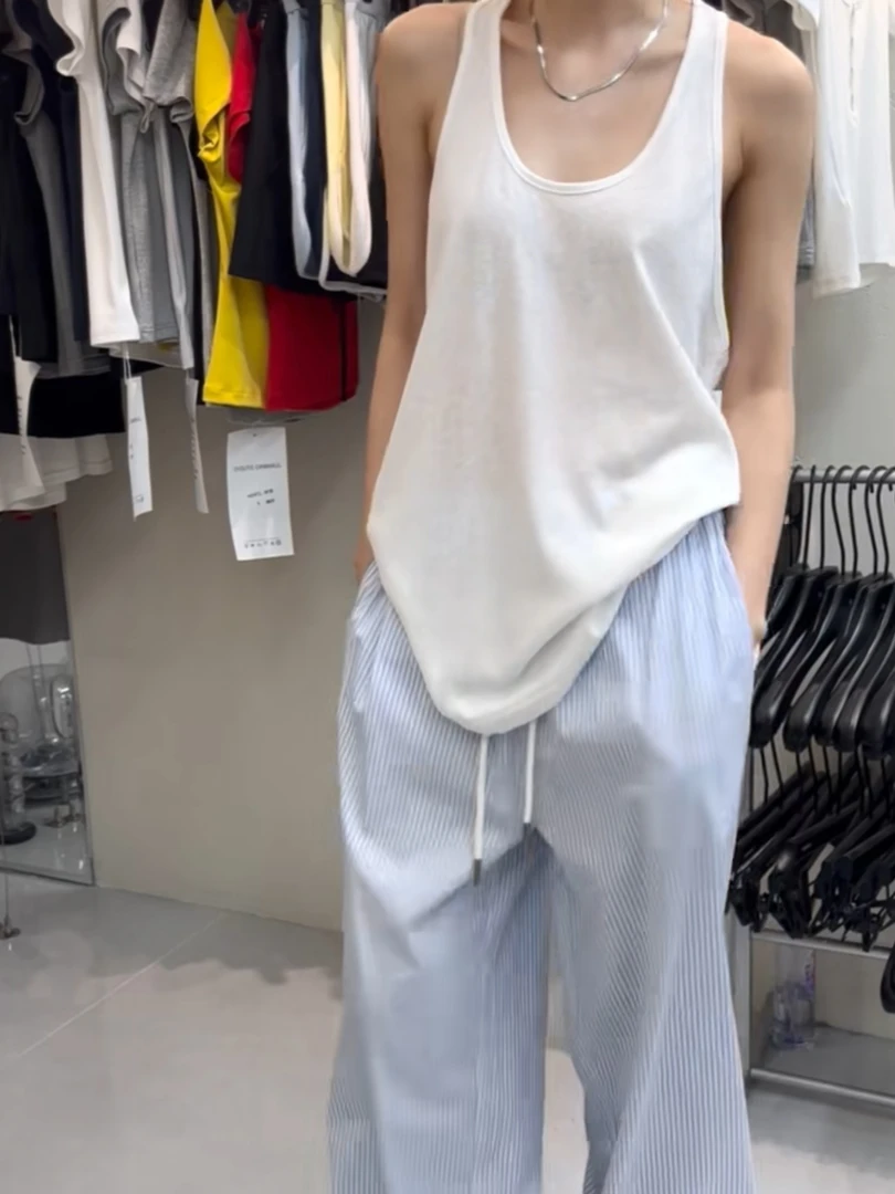 卷毛（1jm27858#）推荐！好穿！全体自留净版工字背心（四个色）5-3