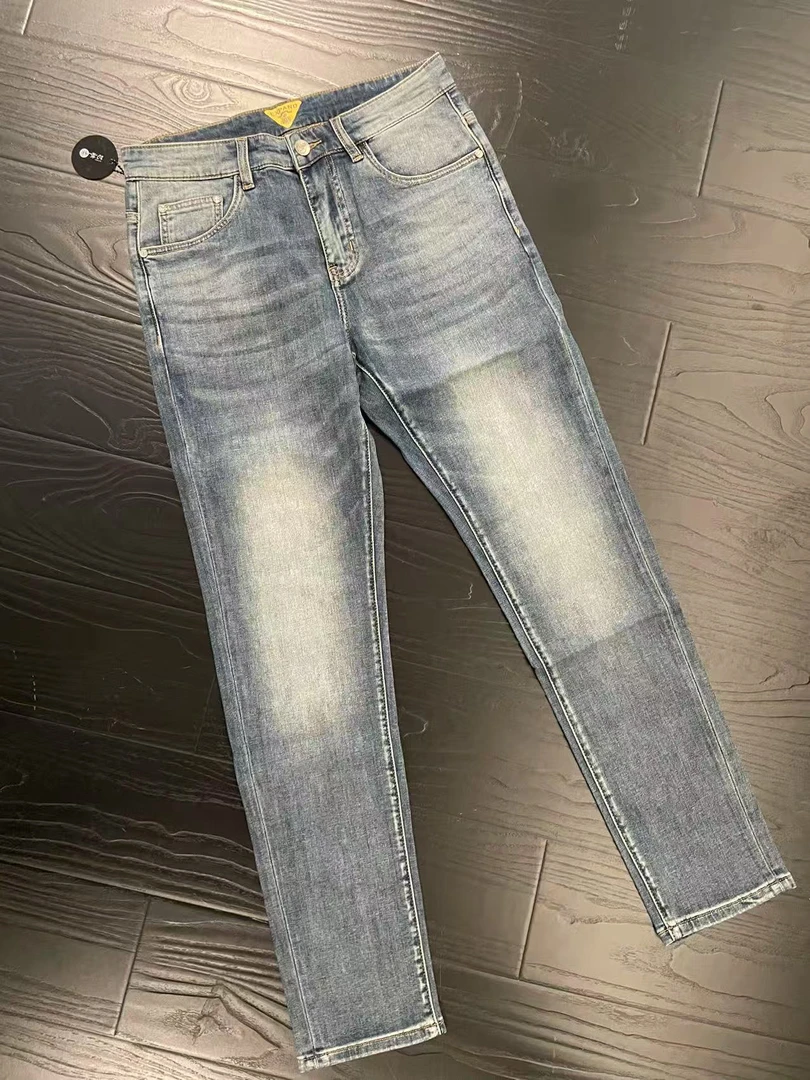 WMHMP | 牛仔单品 重工水洗蓝色修身牛仔裤休闲百搭