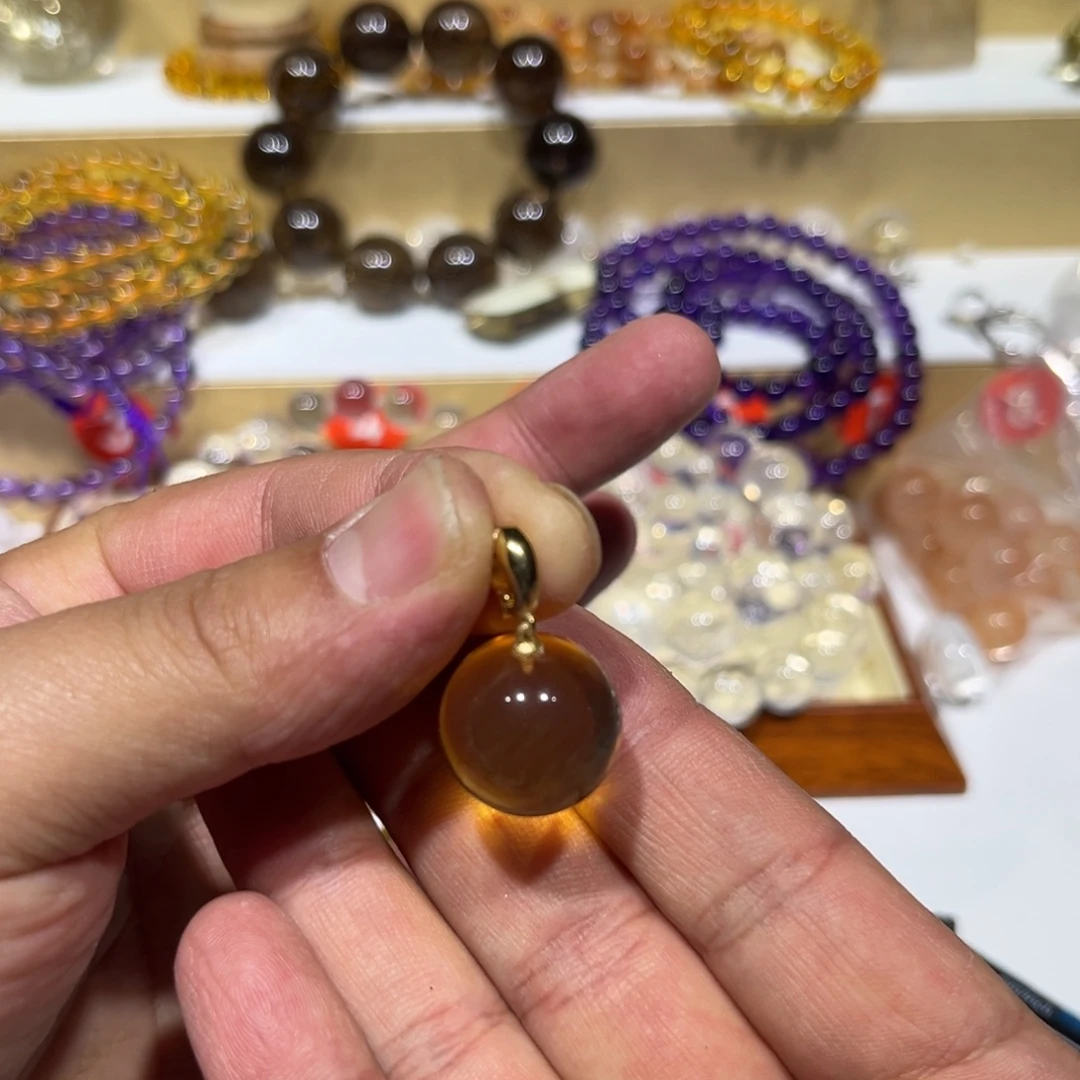非金属18m巴西暴力黄吊坠送金色链子