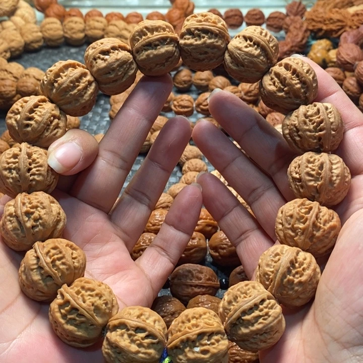 许***墨手串文玩核桃粗筋八棱