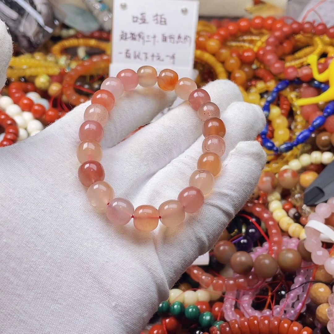 玛瑙/玉髓手链合金可*40778