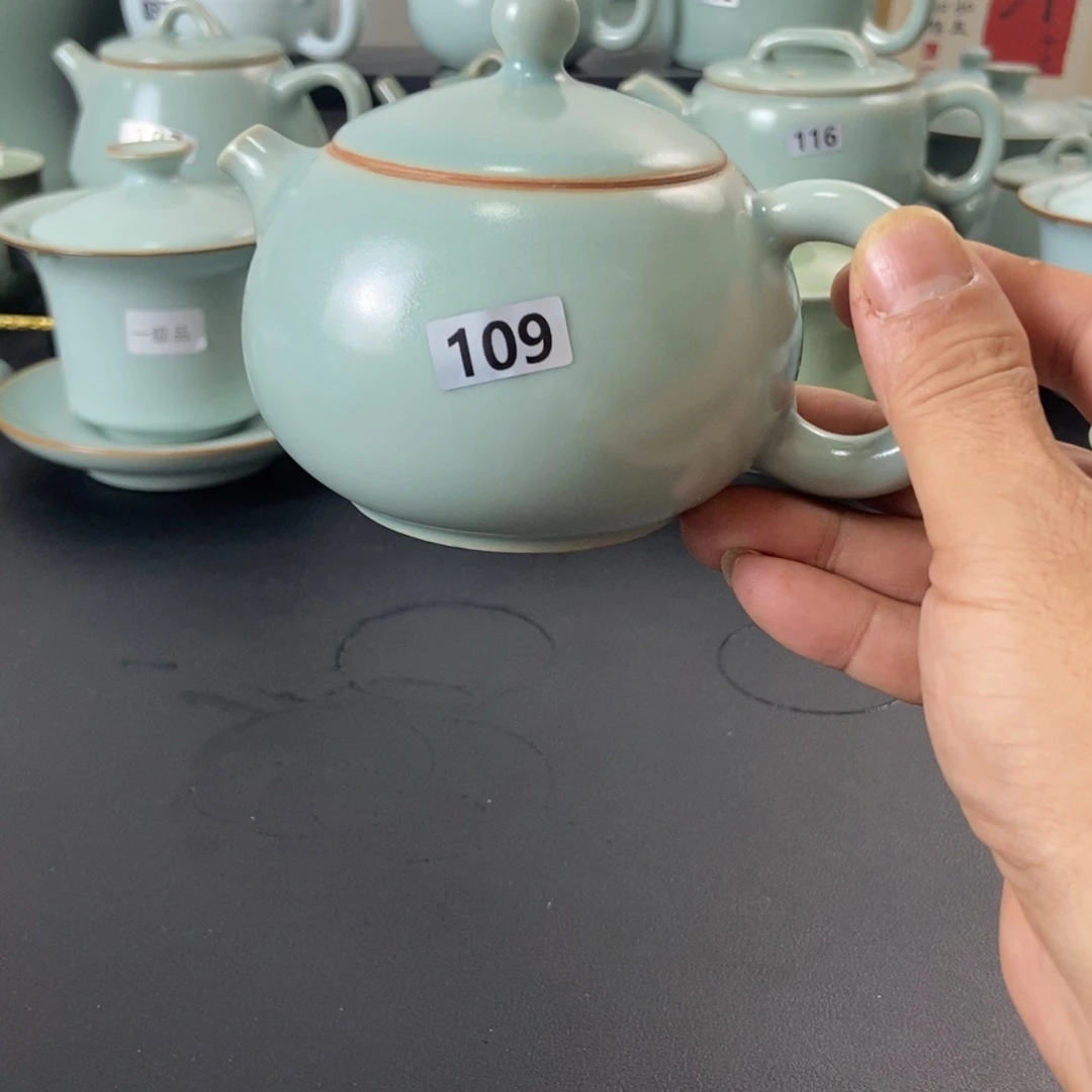 壶微瑕仿古釉手工西施壶