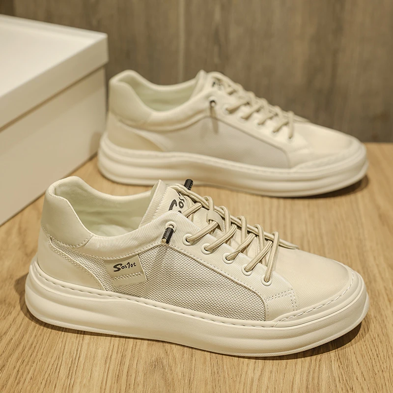 透气男鞋2025新款男式休闲鞋子男款板鞋百搭免系带潮鞋GGA1375