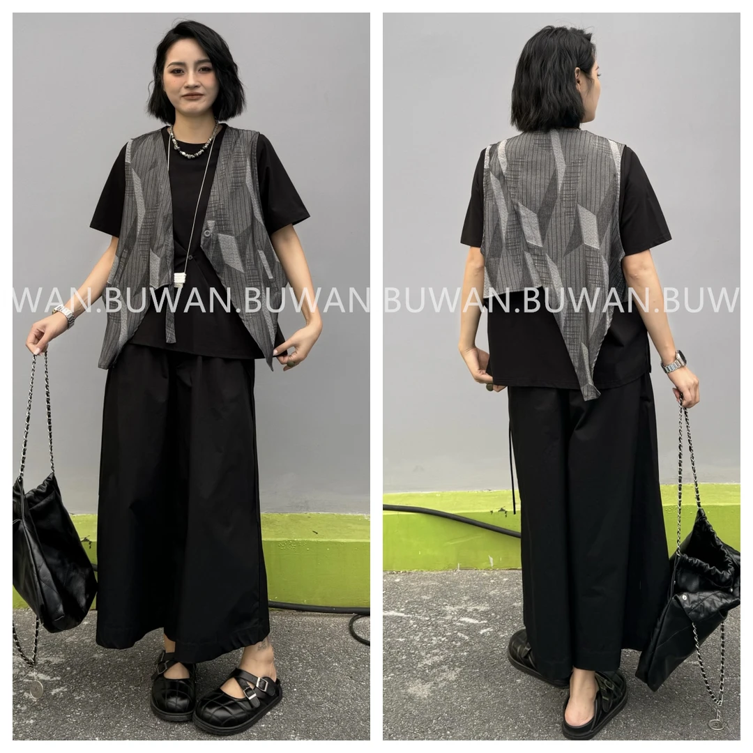 BUWAN【几何】夏季小众原创不规则混纺马甲5935
