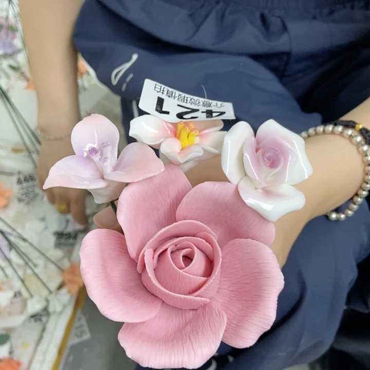 杯手工制作陶瓷花