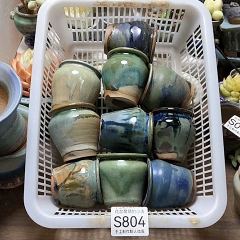 紫砂花盆804微瑕品口径4到4.5左右
