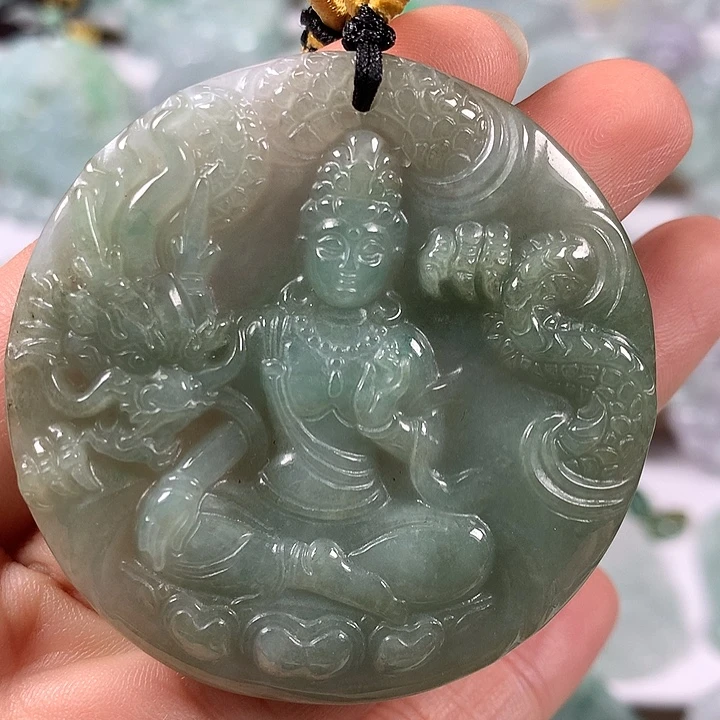 颈饰未镶嵌翡翠玉龙观音福利
