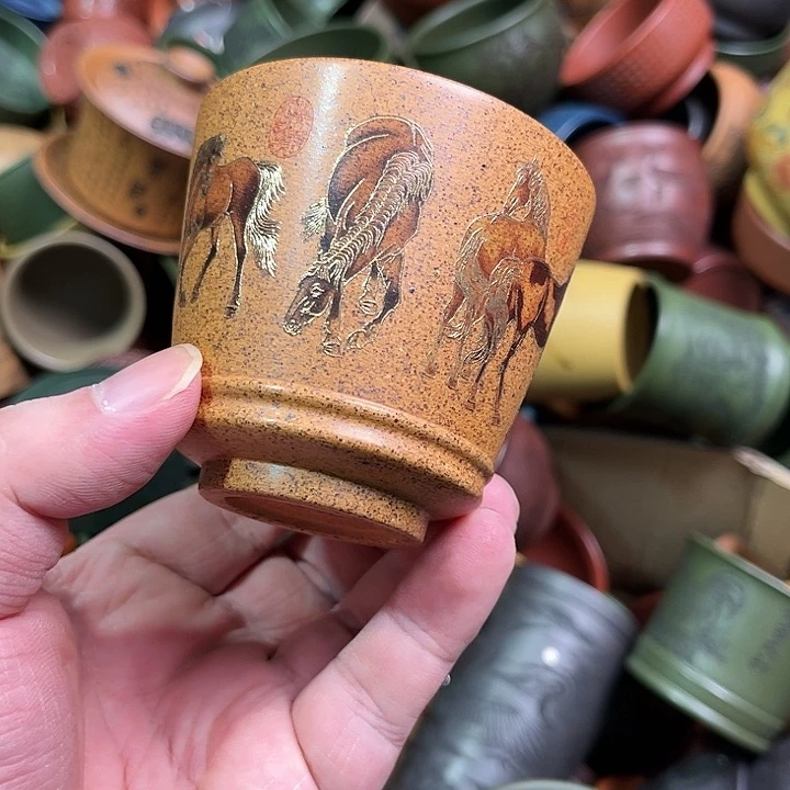 紫砂茶杯全手工紫砂主人杯