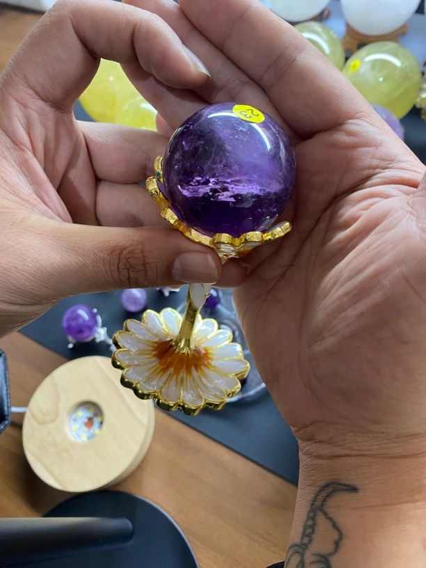 天然紫水晶球卡46A031