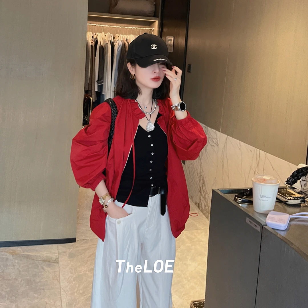 TheLOE/【骑行红色冲锋外套】立领防晒外套#07.20W-G6062