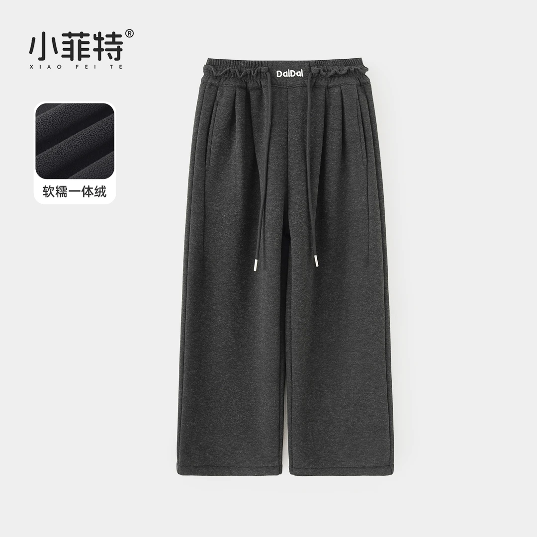 小菲特女童冬装加绒长裤儿童保暖卫裤中大童加厚直筒裤JMKD57626