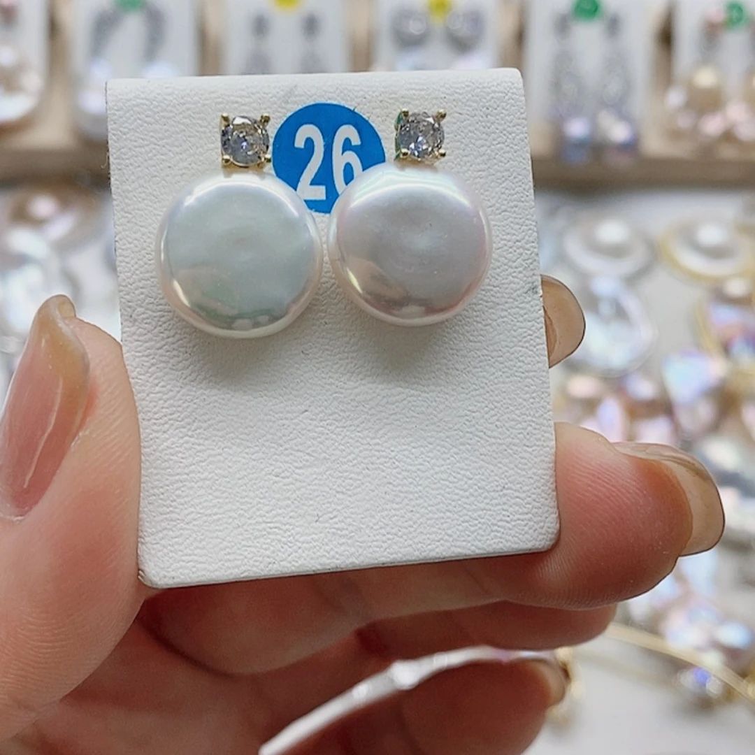 【闪购商品】淡水珍珠耳饰银S925镶嵌