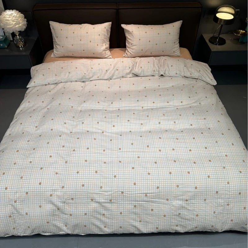 （日单双层纱四件套）精致简约家用轻盈蓬松柔软舒适全棉四件套G