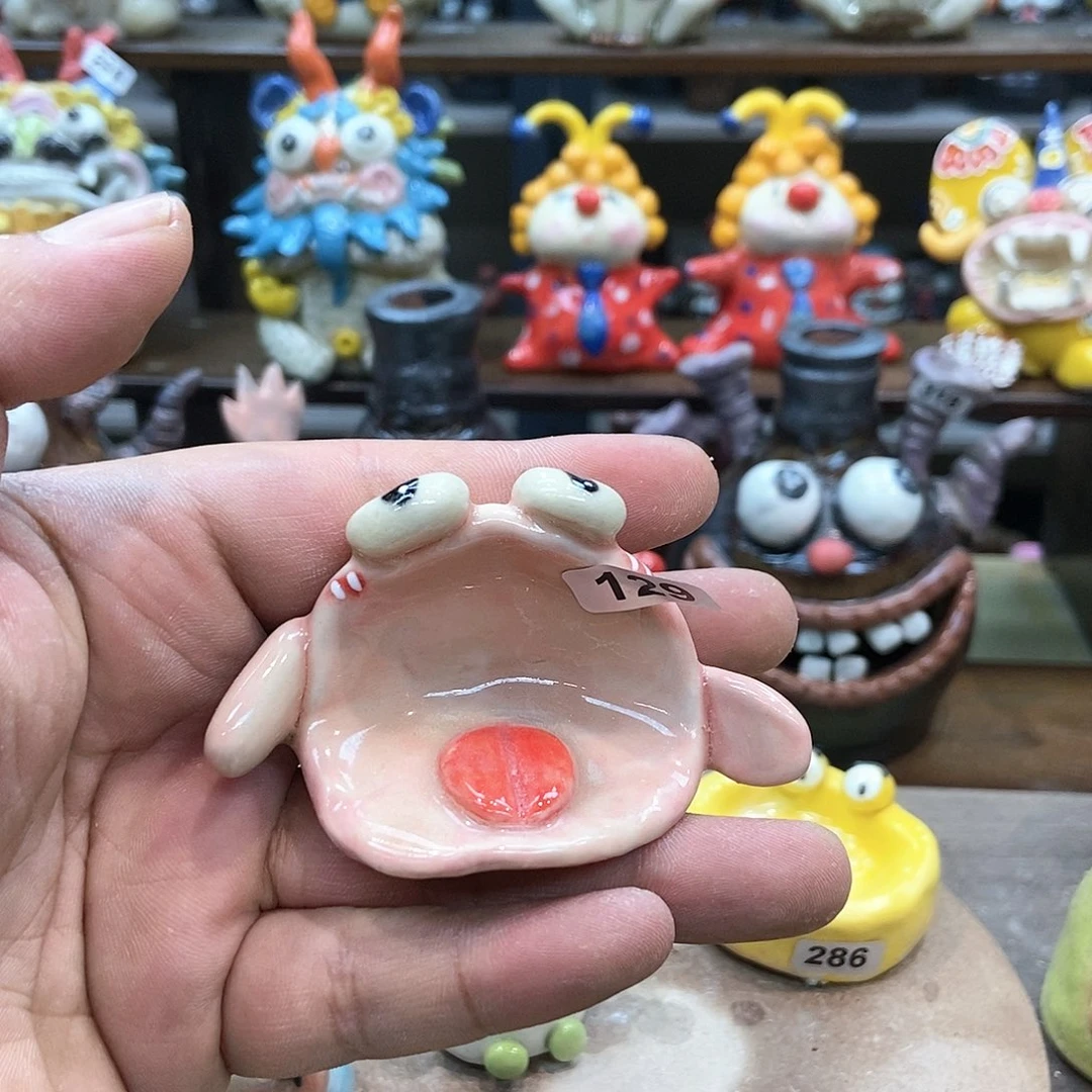 摆件直播间手工陶瓷摆件129