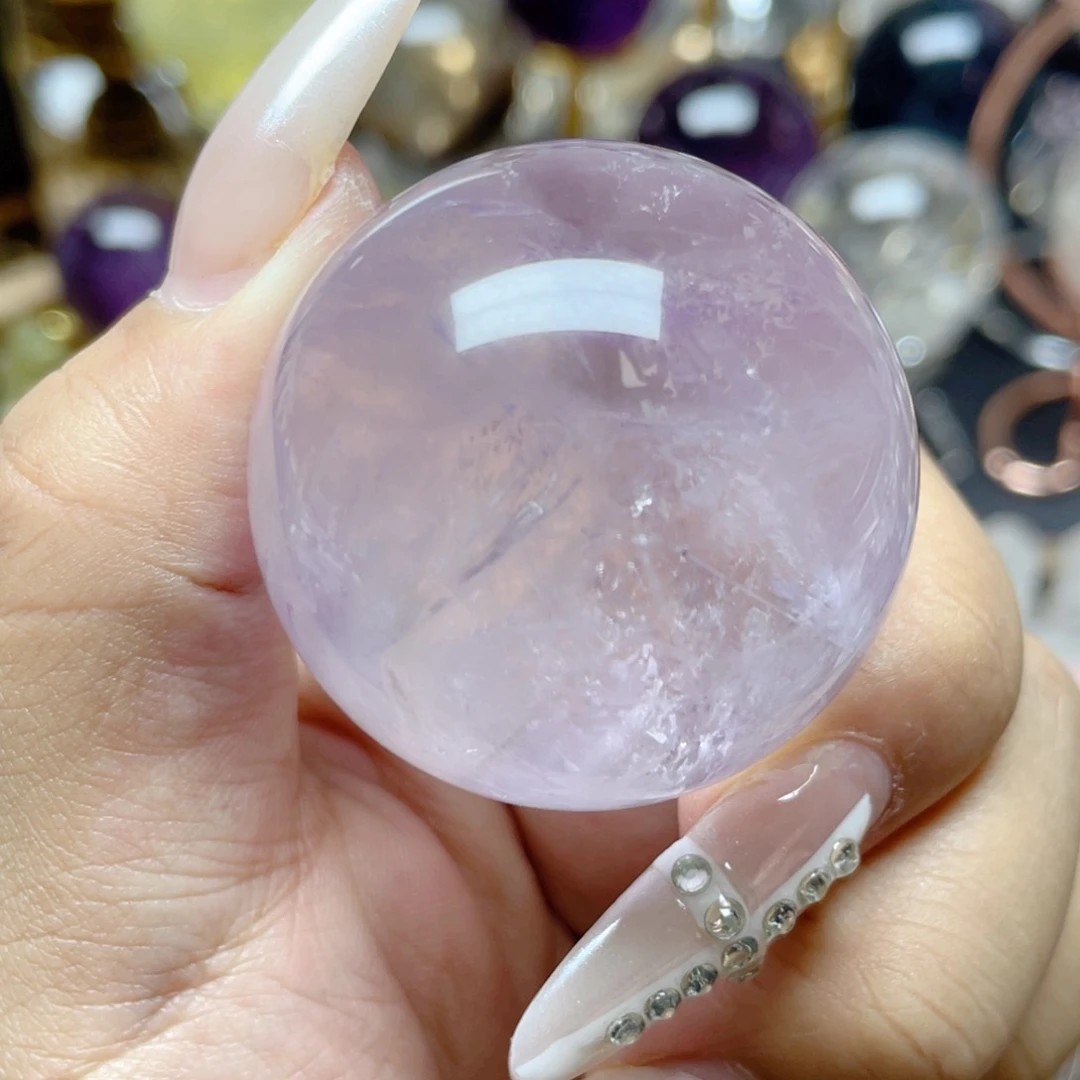 水晶珠宝半成品未镶嵌紫水晶球