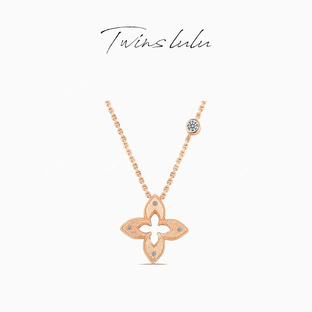坠链均925银合成锆石 TWINS LULU 925银 镀k金 夏上新项链TSJ9591