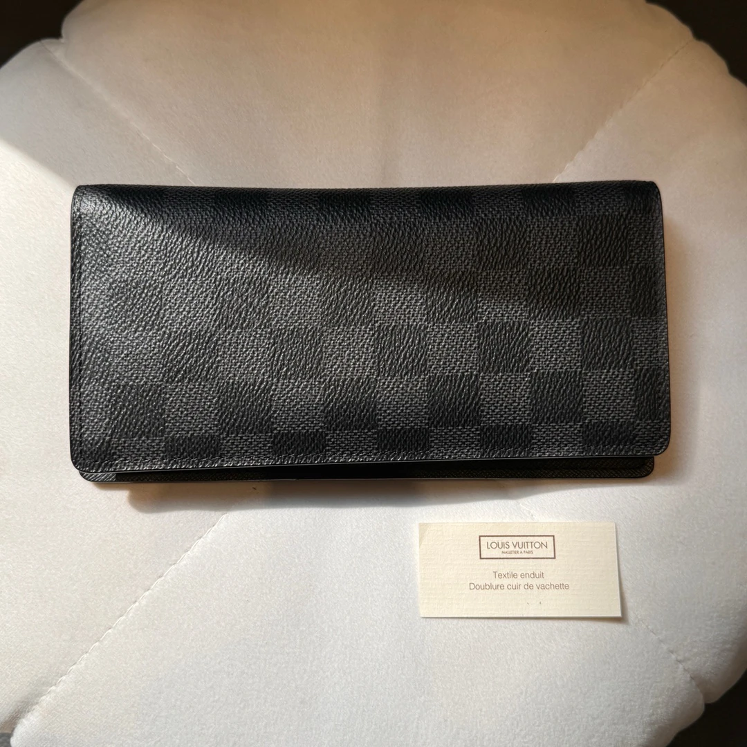 99新 LouisVuitton/路易威登 路易威登 黑棋盘长款钱包