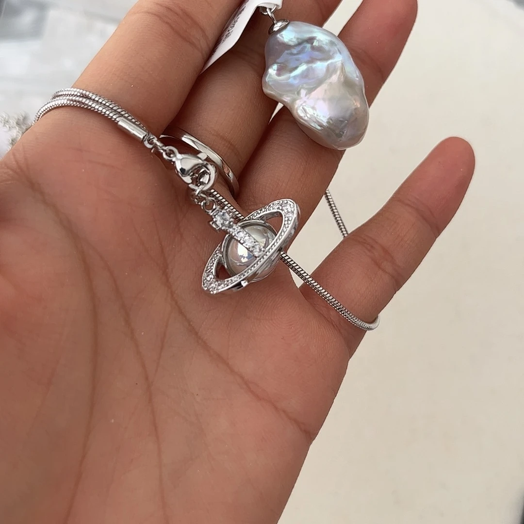 合金淡水珍珠耳饰
