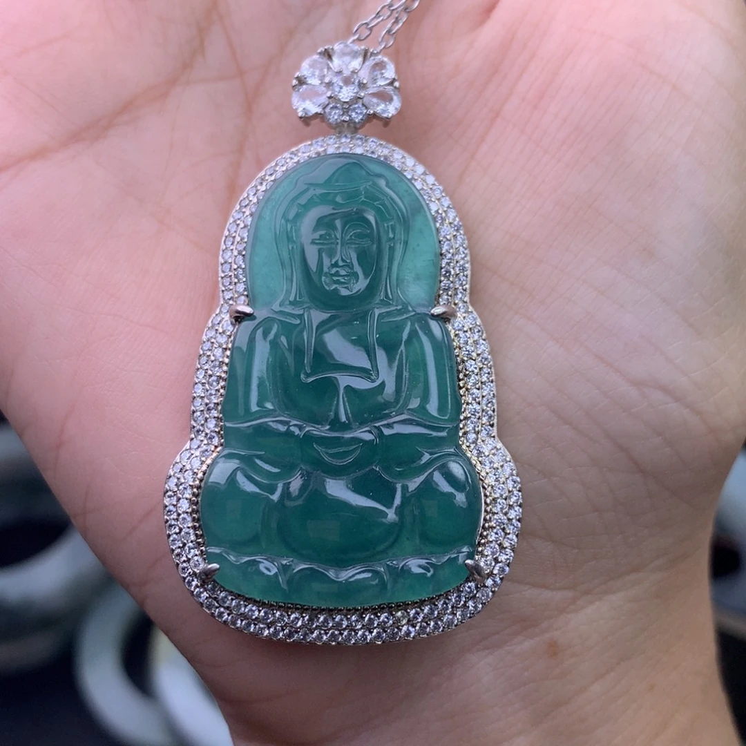 翡翠未镶嵌挂件吊坠