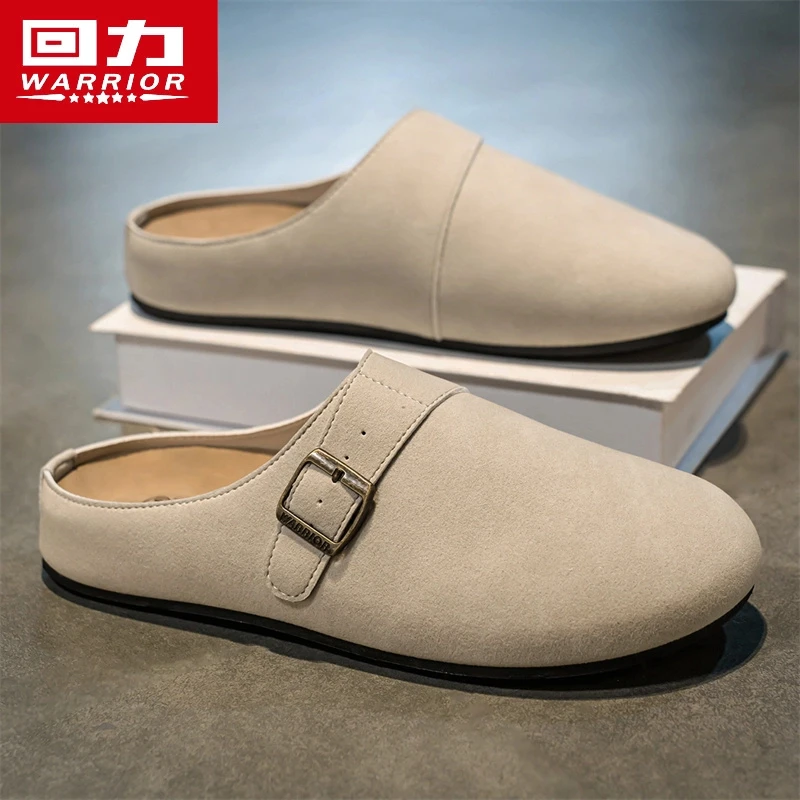 回力男鞋秋季新款透气软底勃肯鞋包头拖鞋男士外穿防滑休闲凉拖鞋