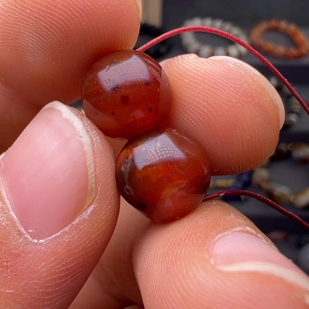 玛瑙/玉髓合金玛瑙对珠