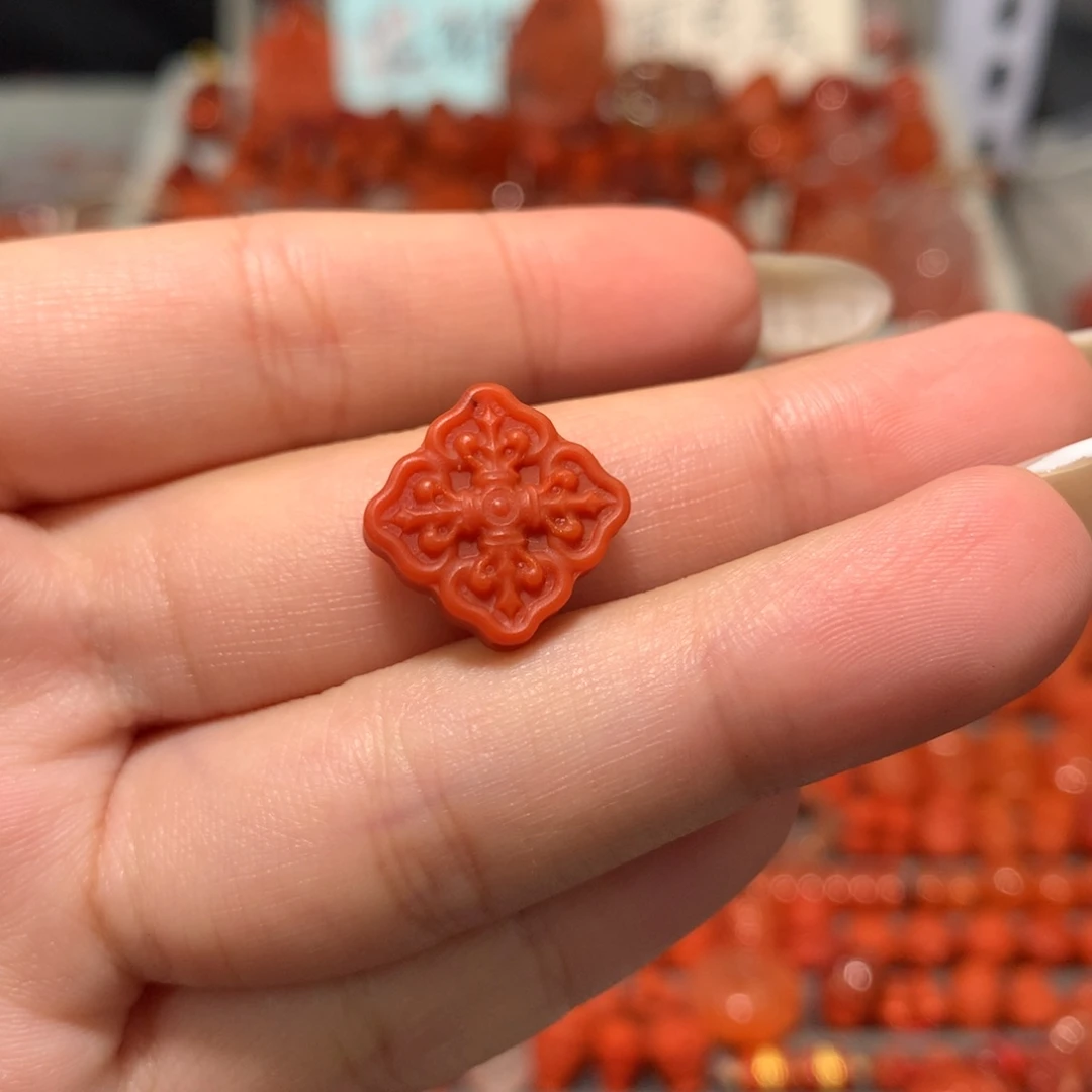 【闪购商品】未镶嵌金刚杵南红玛瑙芭*雨
