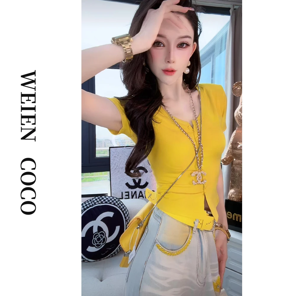 【薇恩COCO】潮流修身显瘦气质T恤开衫时尚百搭气质女款S4245