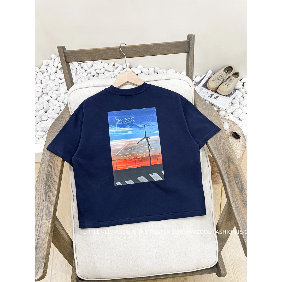 【现现】童装男儿童短袖T恤针织百搭2025夏季新款上衣MMY822040