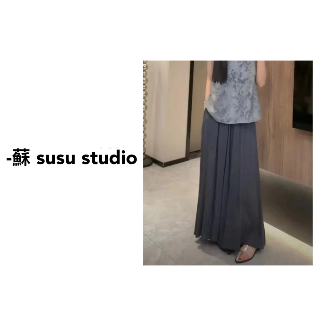 KF24052夏款显气质高腰山本阔腿裤女