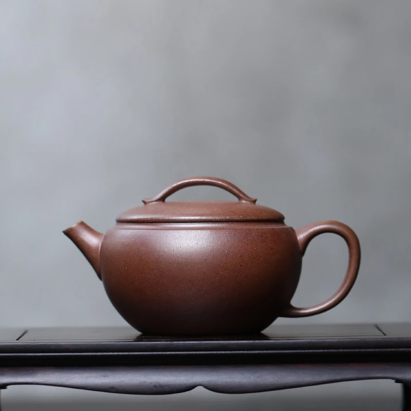 ZJ56【大吉羊】庄杰 瓦韵 本绿柴烧 120ml紫砂壶 青墨