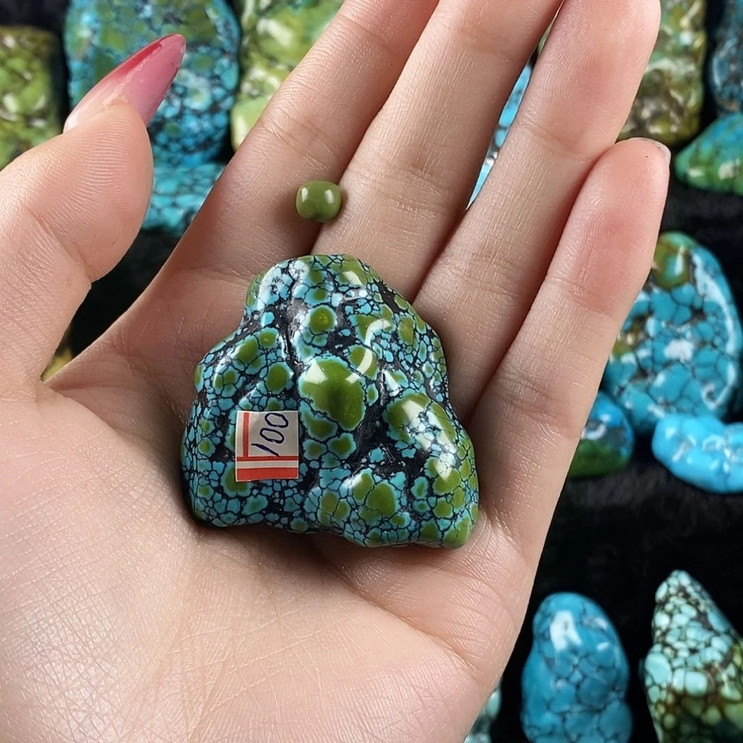 麦****骨高瓷精品蓝绿随型z