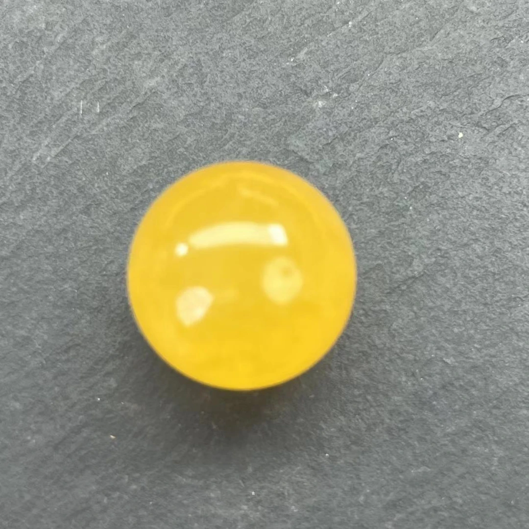 B301天然蜜蜡琥珀鸡油黄圆珠