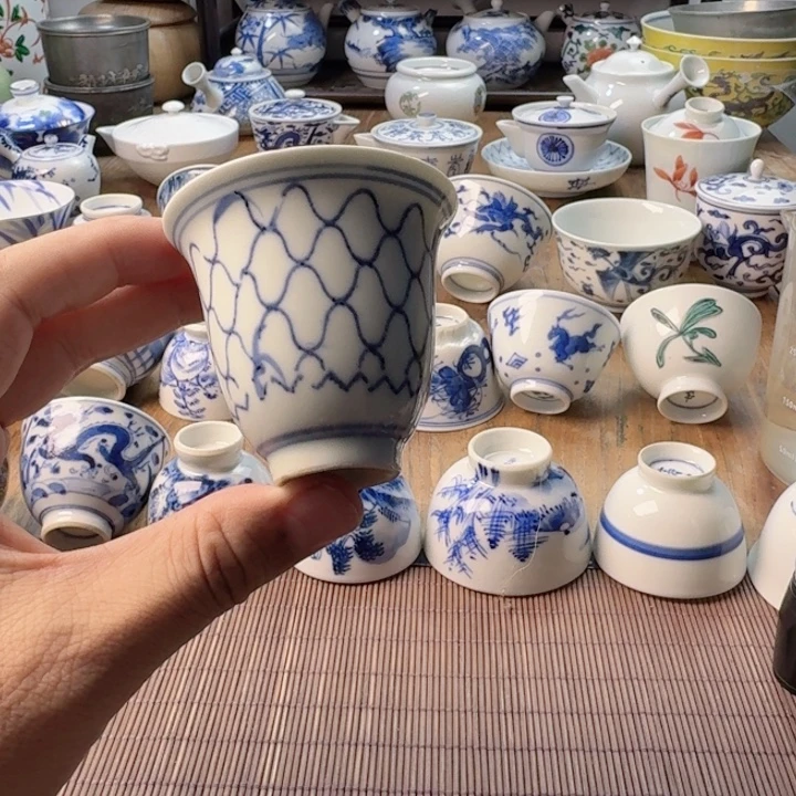 青花瓷器杯子茶具