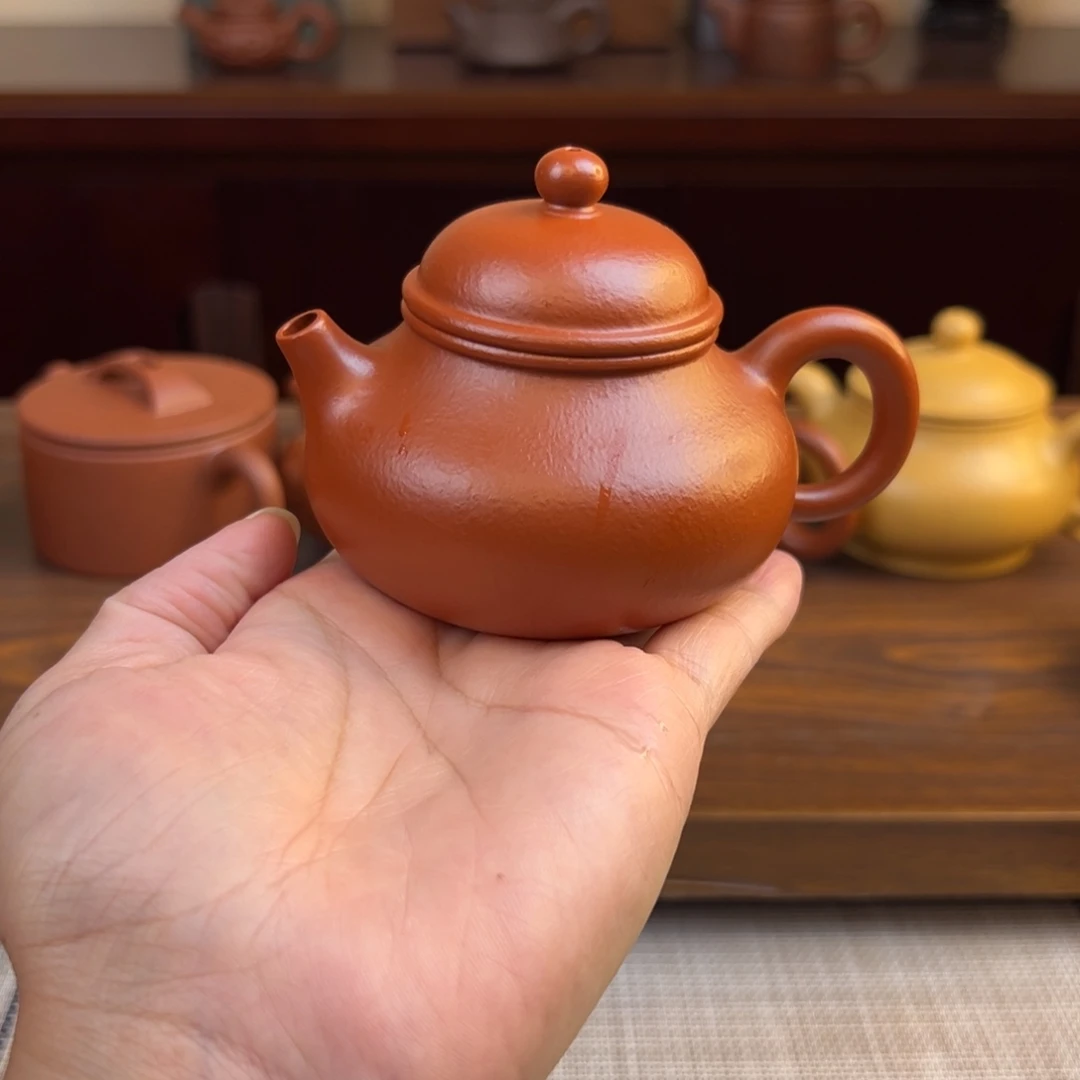 茶壶紫砂朱泥容天全手120cc
