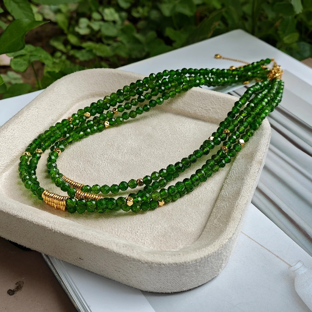 透辉石项链日常小米珠多样性发货一件