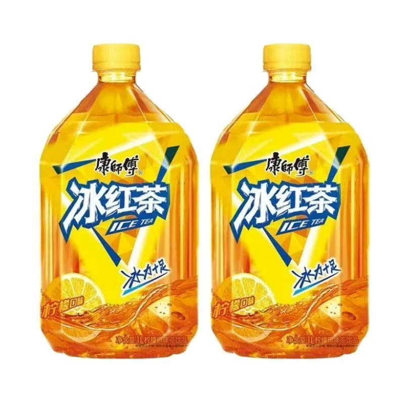 【2瓶】康师傅冰红茶1L*2瓶柠檬口味夏日解渴清爽果味茶饮品畅饮