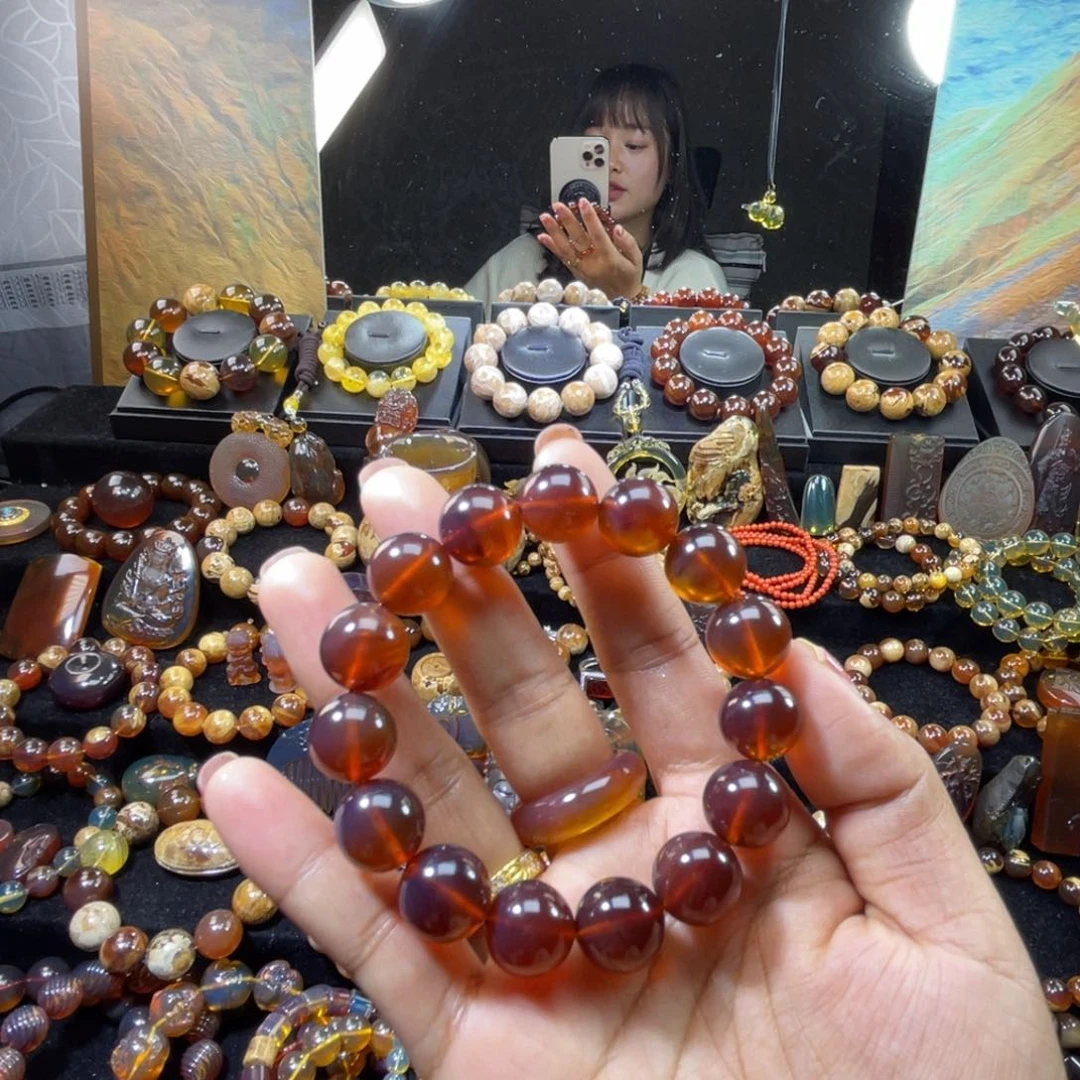 琥珀手链未镶嵌用****7紫罗兰13➕