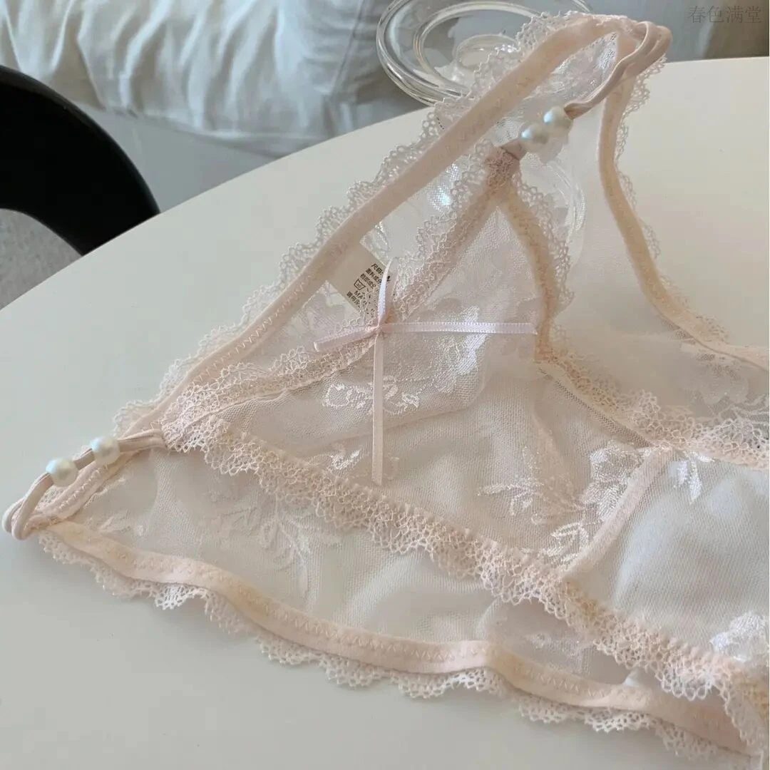 山茶花~10A抗菌档性感蕾丝内裤女士低腰纯欲细带三角裤法式少女