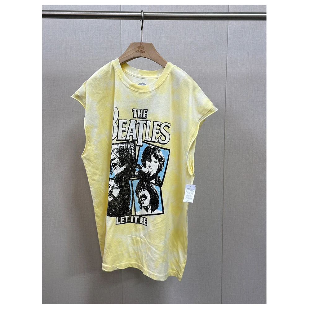 ZM679 夏季新款女士宽松圆领印花休闲百搭背心