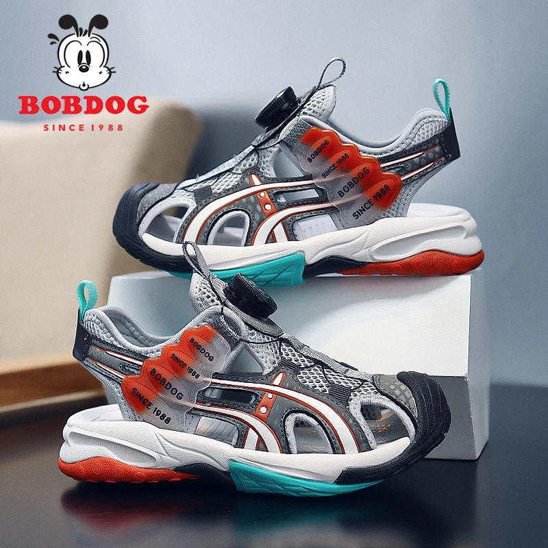 巴布豆男童包头凉鞋儿童鞋透气沙滩鞋夏季2025新款中大童男孩鞋子