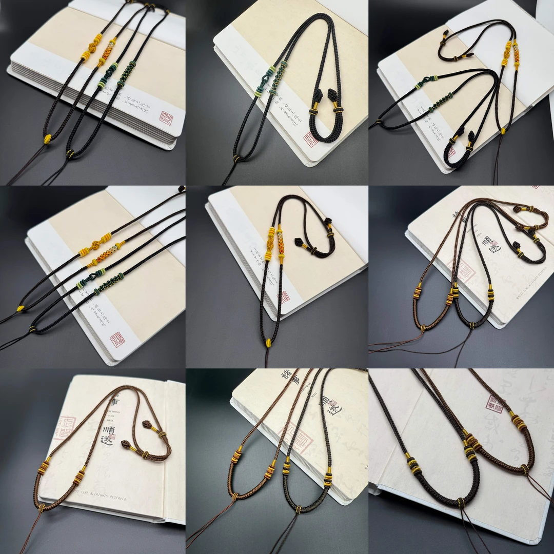 非金属锦纶吊坠 DIY手工编织项链绳定制国风精编八股吊坠绳