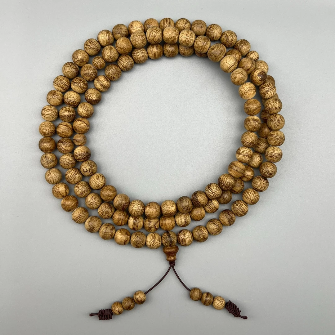 沉香(老蒙精选 CTC407 )  文莱蛇皮软丝 天然野沉香多圈手串